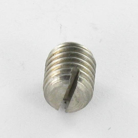 1 x Tornillo metales sin cabeza ranura punta espiga plano M4X8 Inoxidable A2