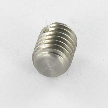 1 x Tornillo metales sin cabeza ranura punta espiga plano M4X8 Inoxidable A2