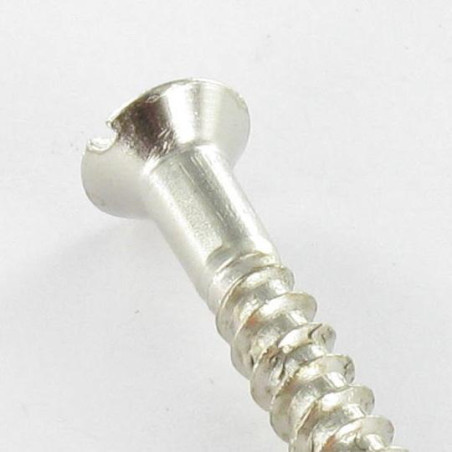 1 x Tornillo madera cabeza fresada abombada ranura 4X35 Acero cromado