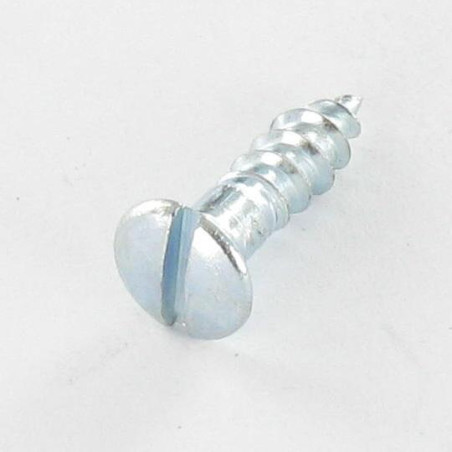 1 x Tornillo madera cabeza fresada abombada ranura 3X12 Acero cincado blanco microtornillo
