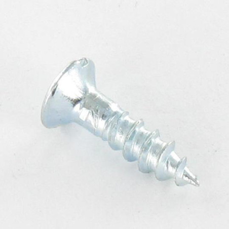 1 x Tornillo madera cabeza fresada abombada ranura 3X12 Acero cincado blanco microtornillo