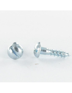 Tornillo madera cabeza redonda ranura 2.5X25 Acero...