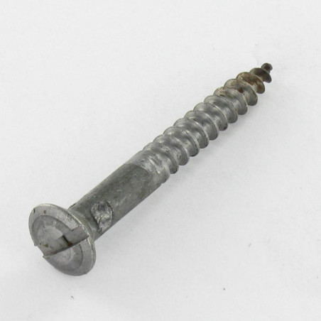 1 x Tornillo madera cabeza fresada abombada ranura 5X60 Acero bruto