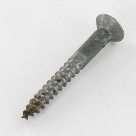 1 x Tornillo madera cabeza fresada abombada ranura 5X60 Acero bruto