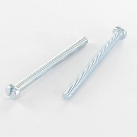 1 x Tornillo metales cabeza cilíndrica ranura M6X50 Acero cincado blanco