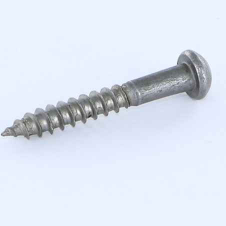 1 x Tornillo madera cabeza redonda ranura 5X35 Acero bruto
