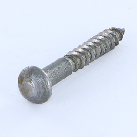 1 x Tornillo madera cabeza redonda ranura 5X35 Acero bruto
