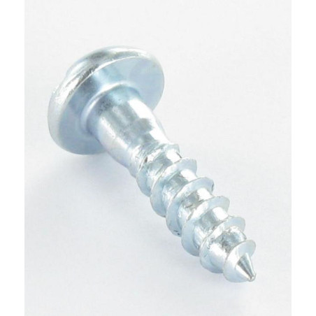 1 x Tornillo madera cabeza redonda ranura 3X12 Acero cincado blanco microtornillo