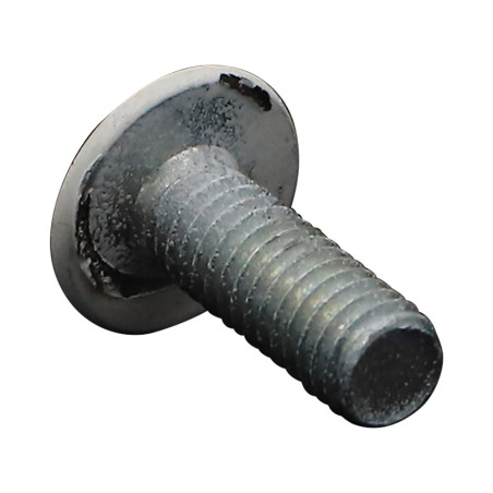 1 x Tornillo poelier cabeza redonda ancha Pozi M6X16 Acero cincado blanco RAL9010 blanco puro