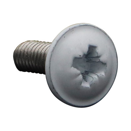 1 x Tornillo metales poelier cabeza redonda ancha Pozi M6X16 Inoxidable A2 lacado blanco RAL9016 blanco tráfico