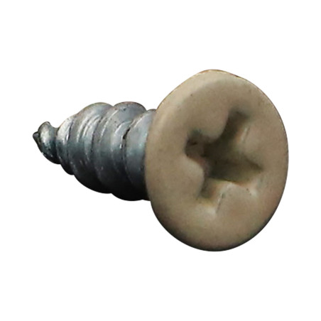 1 x Tornillo pvc 30 cabeza fresada/testa svasat phillips 4.3X13 Autoperforante Acero cincado blanco RAL1015 marfil claro