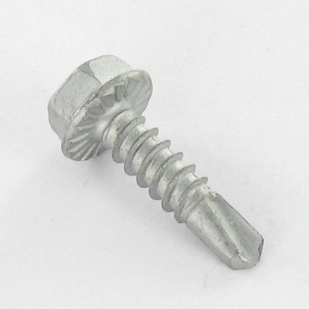 1 x Tornillo autoperforante cabeza hexagonal 4.8X19 rosca chapa Acero bruto GEOMET 500A