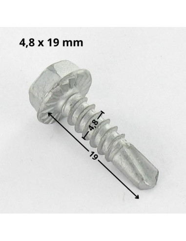 1 x Tornillo autoperforante cabeza hexagonal...