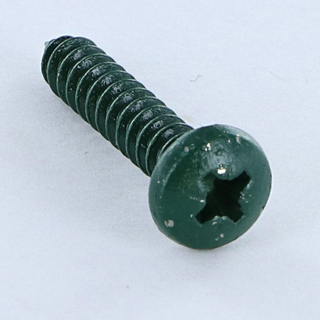 1 x Tornillo chapa Inoxidable A2 cabeza abovedada ancha Pozi 4.8X25 Verde RAL6005 verde musgo