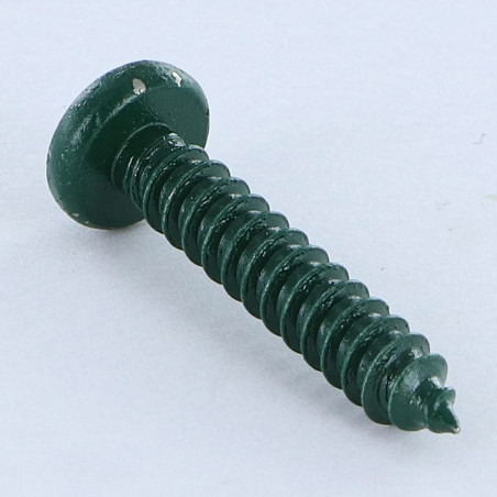 1 x Tornillo chapa Inoxidable A2 cabeza abovedada ancha Pozi 4.8X25 Verde RAL6005 verde musgo