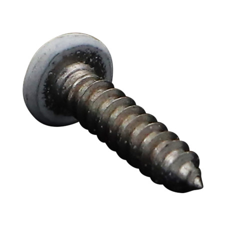1 x Tornillo chapa Inoxidable A2 cabeza abovedada ancha Pozi 3.5X16 RAL9016 blanco tráfico