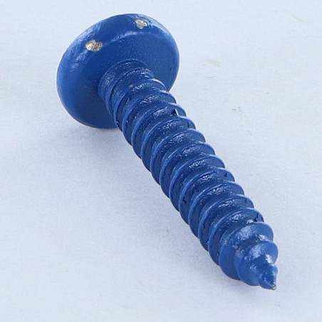 1 x Tornillo chapa Inoxidable A2 cabeza abovedada ancha Pozi 4.8X25 azul RAL5010
