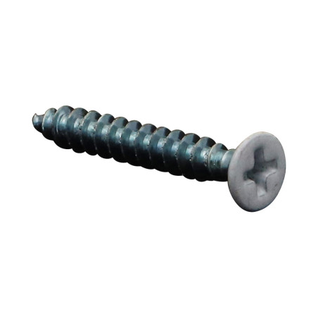 1 x Tornillo pvc 30 cabeza fresada/testa svasat phillips 4.3X30 Autoperforante Acero cincado blanco RAL9010 blanco puro