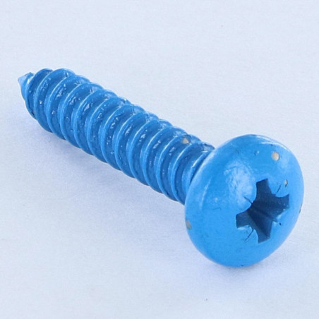 1 x Tornillo chapa Inoxidable A2 cabeza abovedada ancha Pozi 4.8X25 azul RAL5012