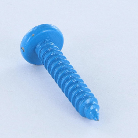 1 x Tornillo chapa Inoxidable A2 cabeza abovedada ancha Pozi 4.8X25 azul RAL5012