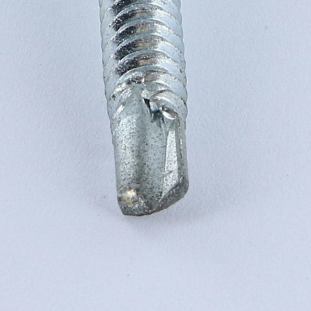 1 x Tornillo autoperforante cabeza hexagonal 6.3X75 rosca chapa Acero cincado blanco LAQ RAL7016 gris antracita