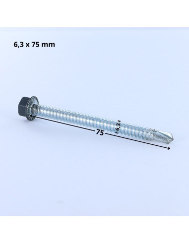1 x Tornillo autoperforante cabeza hexagonal...