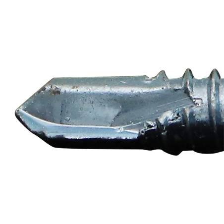 1 x Tornillo autoperforante cabeza hexagonal 6.3X75 rosca chapa Acero cincado blanco LAQ RAL1015 marfil claro