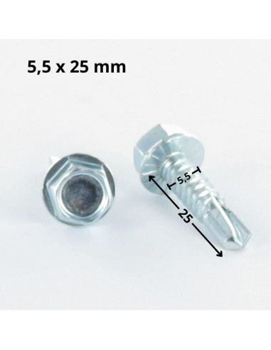 1 x Tornillo autoperforante cabeza hexagonal...