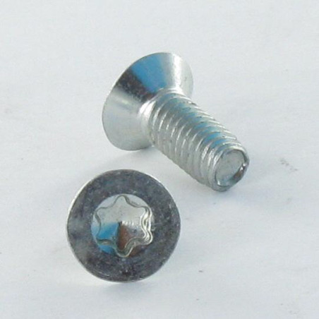 1 x Tornillo autorroscante cabeza fresada/testa svasat M3X4 TORX T10 Acero cincado blanco microtornillo