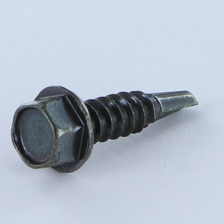 1 x Tornillo autoperforante cabeza hexagonal 4.8X32 rosca chapa Acero cincado negro