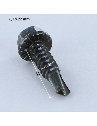 1 x Tornillo autoperforante cabeza hexagonal...