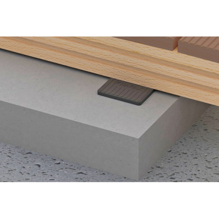 1 x Lote de 18 Almohadillas de protección de vigas 100X100X10 EPDM