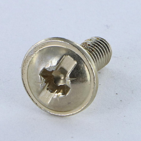 1 x Tornillo poelier cabeza redonda ancha Pozi ranura M4X15 Acero niquelado