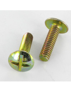 Tornillo poelier cabeza redonda ancha ranura en cruz...