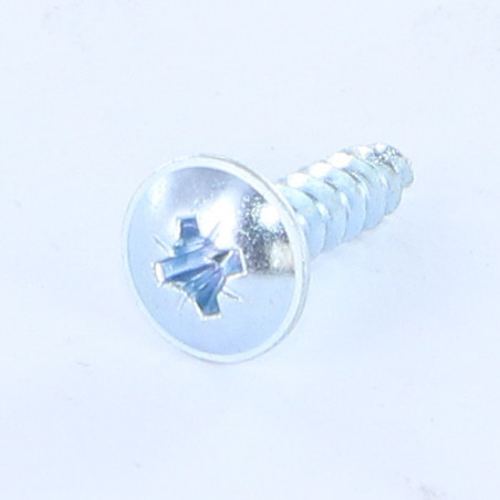 1 x Tornillo madera aglomerado poelier cabeza redonda ancha Pozi PZ4 4.5X20 Acero cincado blanco