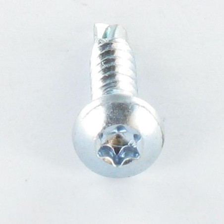 1 x Tornillo autoperforante cabeza cilíndrica abombada 3.9X13 TORX T15 Acero cincado blanco