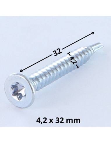 1 x Tornillo autoperforante cabeza...