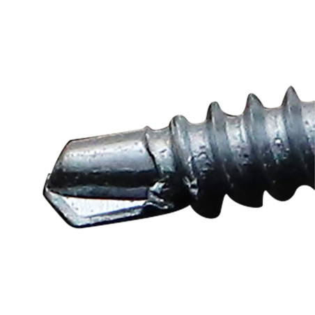 1 x Tornillo autoperforante cabeza redonda ancha phillips dentado 4.2X16 Acero cincado blanco RAL 9016