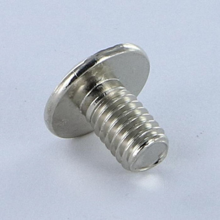 1 x Tornillo poelier cabeza redonda ancha Pozi ranura M6X10 Acero niquelado