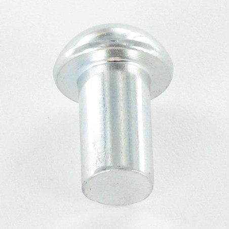 1 x Remache macizo cabeza redonda 6X11 Acero cincado blanco diámetro de cabeza: 14