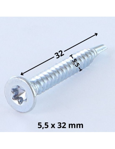 1 x Tornillo autoperforante cabeza...