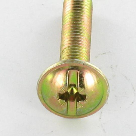 1 x Tornillo poelier cabeza redonda ancha Pozi ranura M4X37 Bicromato