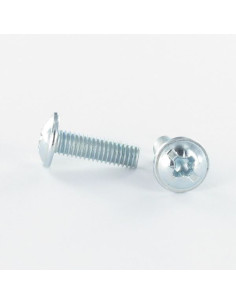 Tornillo poelier cabeza redonda ancha Pozi ranura M4X12...