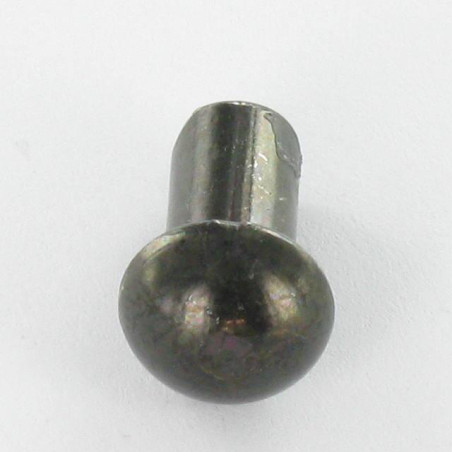 1 x Remache macizo cabeza redonda 6X12 Acero cincado negro