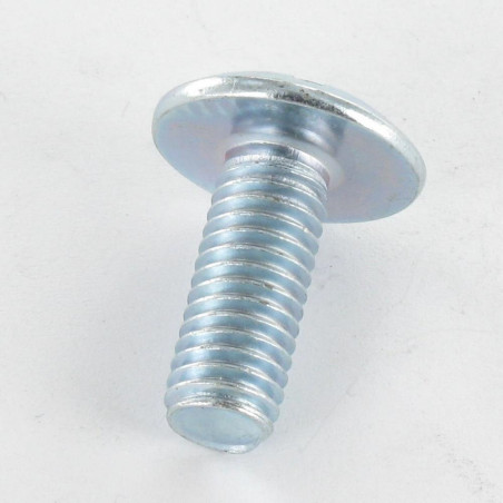 1 x Tornillo poelier cabeza redonda ancha ranura en cruz M10X50 Acero cincado blanco