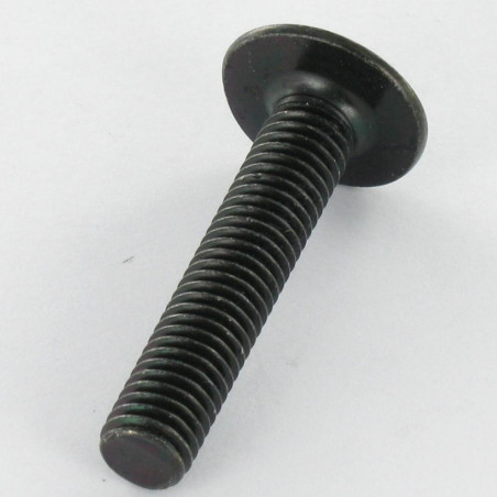 1 x Tornillo poelier cabeza redonda ancha ranura en cruz M8X40 Acero cincado negro