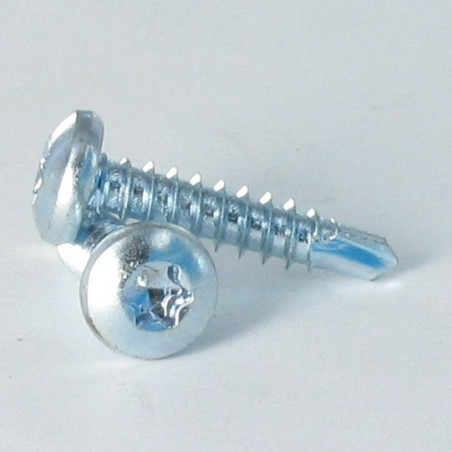 1 x Tornillo autoperforante cabeza cilíndrica abombada 4.2X13 TORX T20 Acero cincado blanco