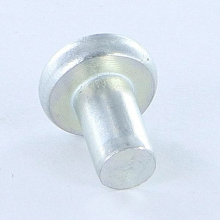 1 x Remache macizo cabeza plana 6X10 Acero cincado blanco
