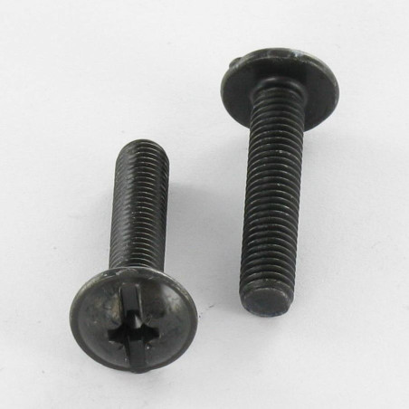 1 x Tornillo poelier cabeza redonda ancha Pozi ranura M4X22 Acero cincado negro