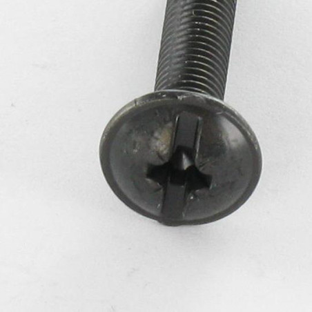 1 x Tornillo poelier cabeza redonda ancha Pozi ranura M4X30 Acero cincado negro